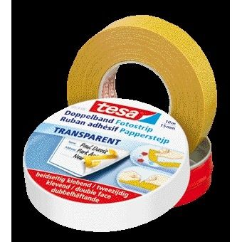 Tesa - Doppelseitiges Basteln® 10mx15mm beige in Vorratsdose | 12 Stück