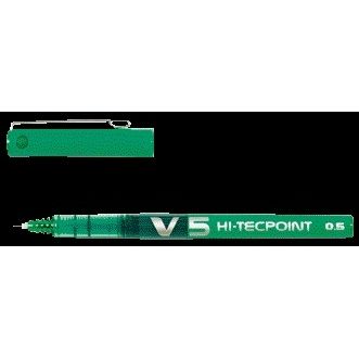 Pilot - Bolígrafo Roller Hi-Tecpoint V5 fino verde | 12 piezas