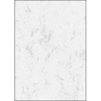Sigel - Papel de diseño A4 90gr gris mármol paquete de 100 hojas | 10 piezas