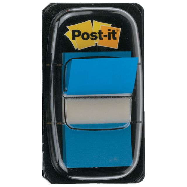 Post-it-indextabs 3m Post-it 6802 25 mm bleu | Réglez une pièce de 50 | 12 pièces