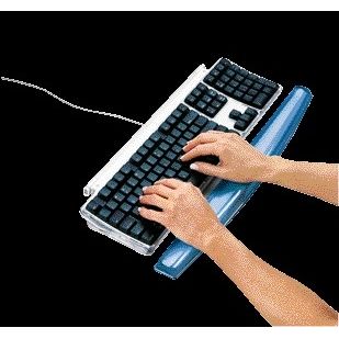 Fellowes - Repose-poignet clavier cristaux gel tr bl