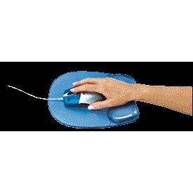 Fellowes - Tappetino per mouse supporto polso cristalli gel tr bl