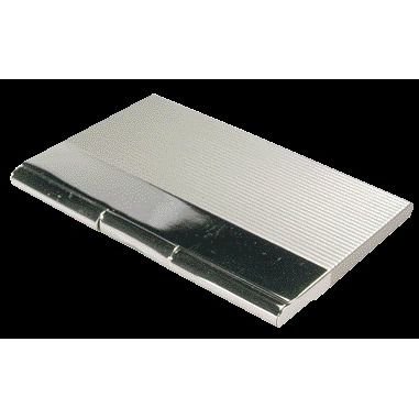 Quantore - Porta biglietti da visita metallo/cromo | 50 pezzi