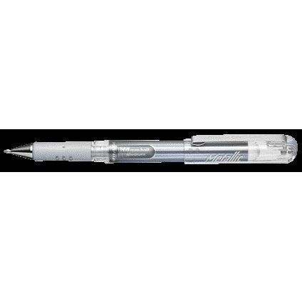 Pentel - Escritor en gel K230M mediano plateado metalizado