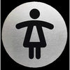 Durevole: pittogramma informativo 4904 WC da donna rotondo 83 mm | 5 pezzi