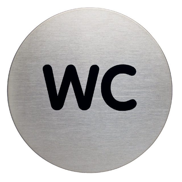 Durable - Infobord pictogram 4907 wc rond 83Mm | 5 stuks