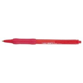 Bic - Ballpoint pen soft feel grip clic medium red