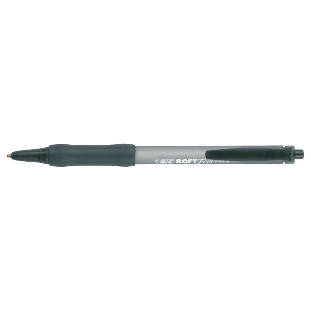 BIC - Ballpen Bic Soft Feel Clic m Black | Boîte extérieure une pièce 12