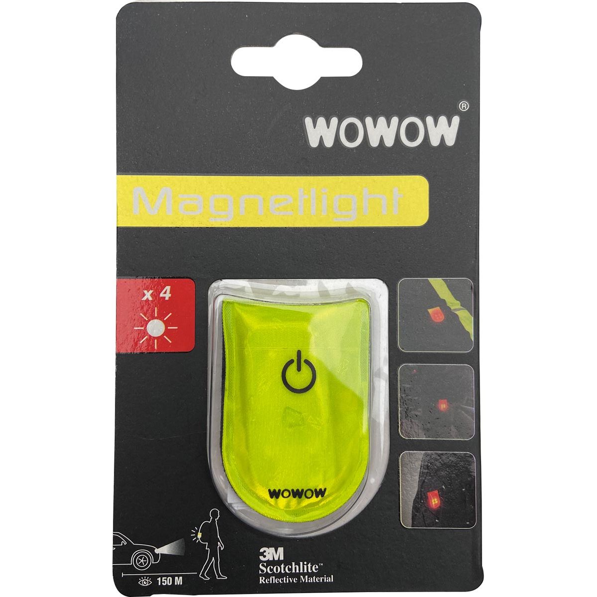 Wowow - Wowow Magnetlight Light, 4 LED rouges, avec fermeture magnétique, avec batterie