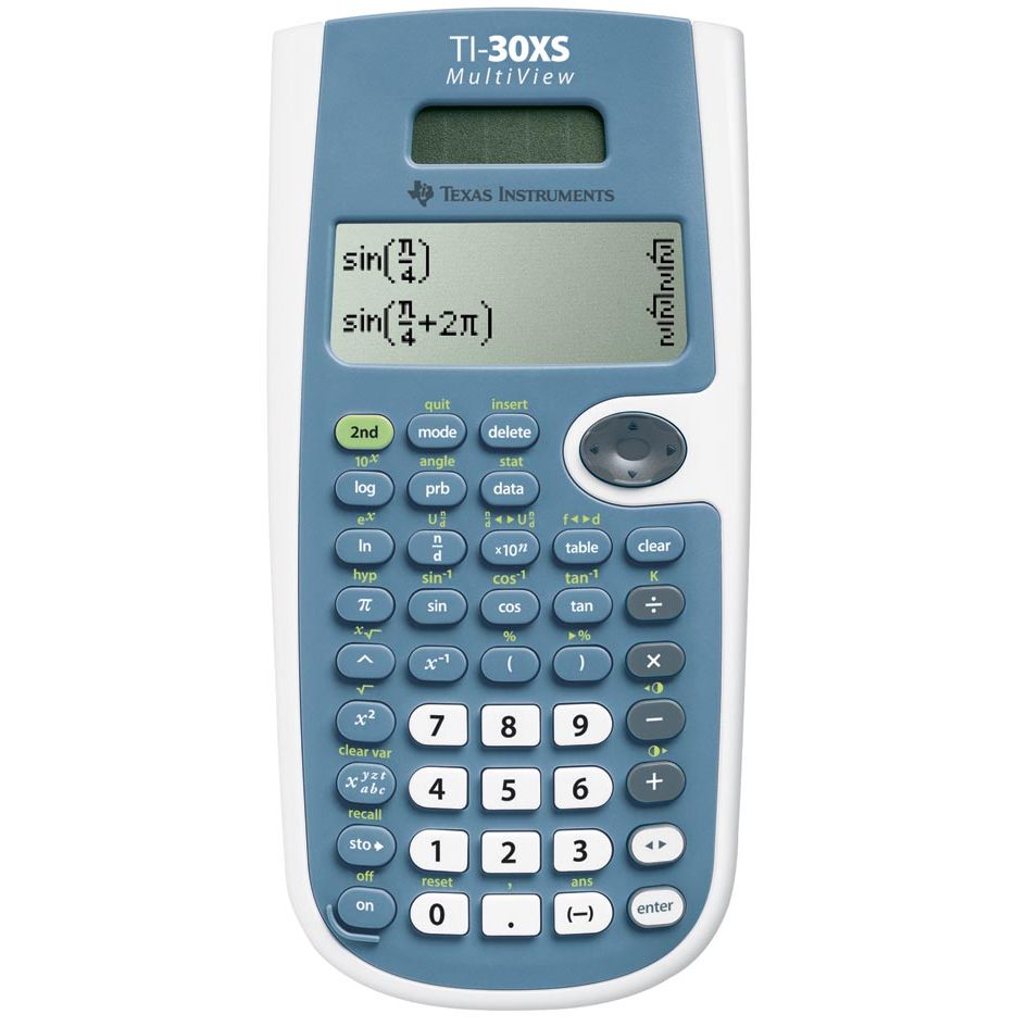 Texas Instruments -  Texas wetenschappelijke rekenmachine TI-30XS Multiview, werkt op zonnecellen en batterijen