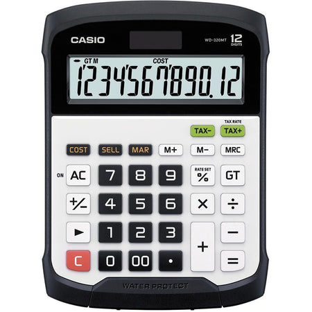 Casio - calcolatrice da tavolo impermeabile WD-320MT