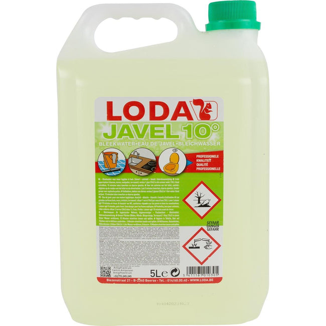 Loda - Lejía Javel 10°, verde, botella 5 l