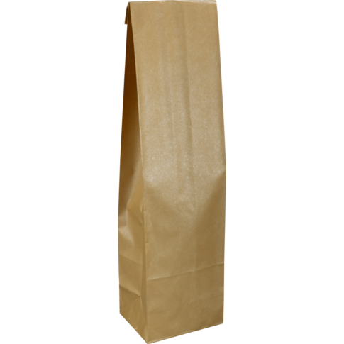 Wijnfleszak 1 fles 10x8x40cm kraft 50 stuks Goud | 5 stuks
