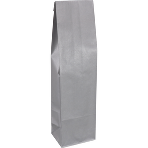 Wijnfleszak 1 fles 10x8x40cm kraft 50 stuks Zilver | 5 stuks