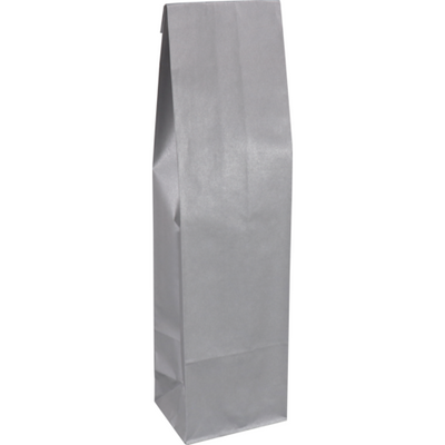 Wijnfleszak 1 fles 10x8x40cm kraft 50 stuks Zilver | 5 stuks