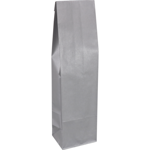 Wijnfleszak 1 fles 10x8x40cm kraft 50 stuks Zilver | 5 stuks
