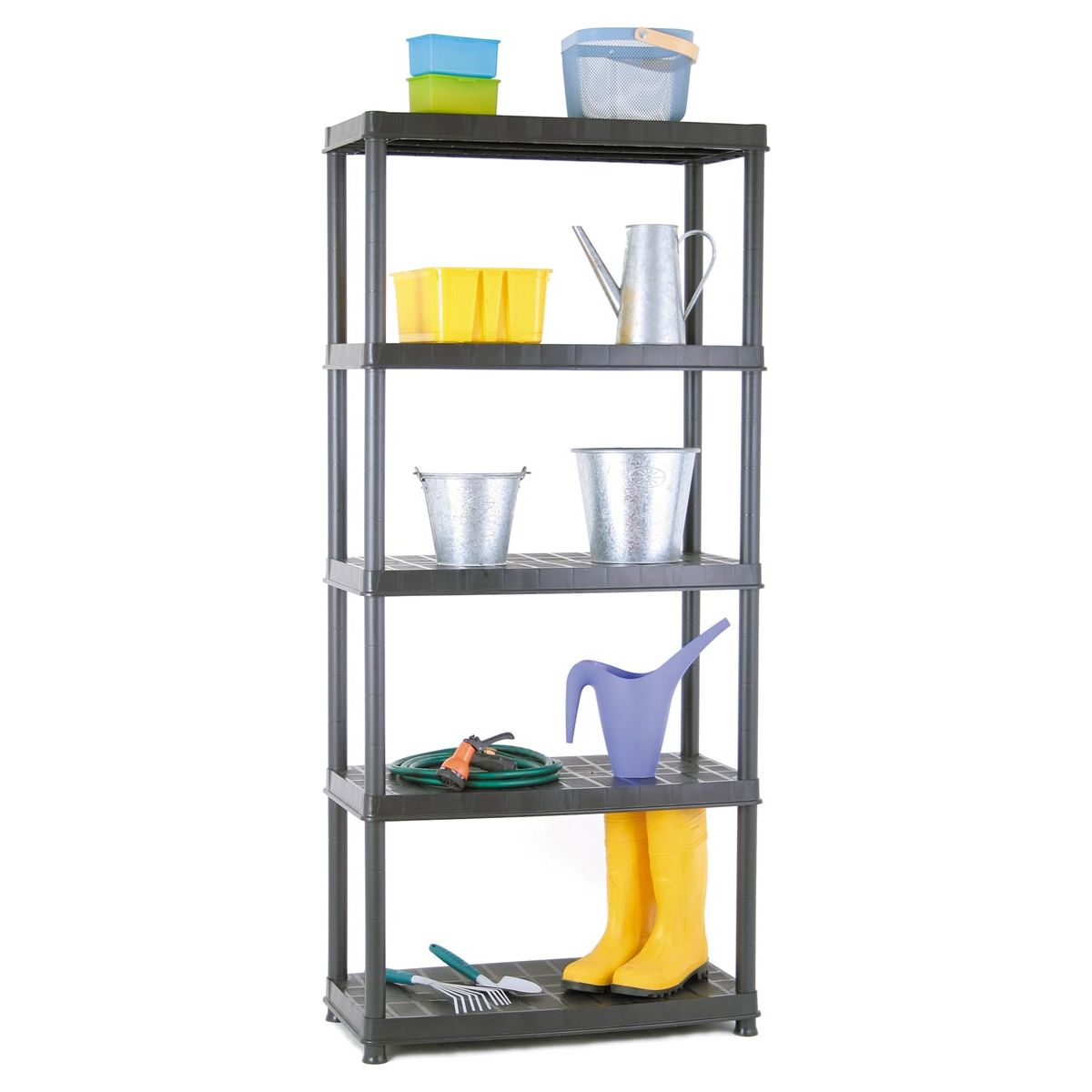 Prato - Prato Rack Plasti Rack 081, 185 x 85 x 40 cm, 5 étagères, noir