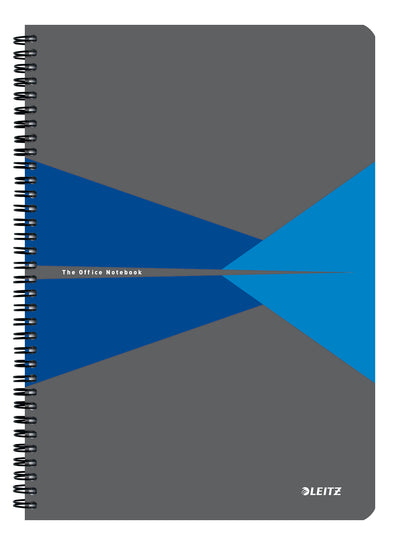 Leitz - quaderno, ft A4, copertina in PP, a righe, blu