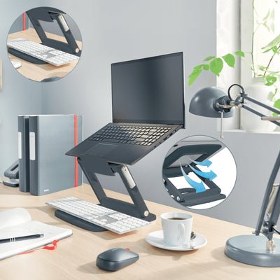 Leitz - Supporto per laptop Ergo regolabile multi-angolo grigio