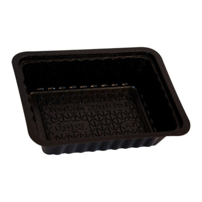 Containers Plastic Rectangular - Tray PS A7 122x95x33mm black 250 pieces