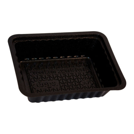 Containers Plastic Rectangular - Tray PS A7 122x95x33mm black 250 pieces