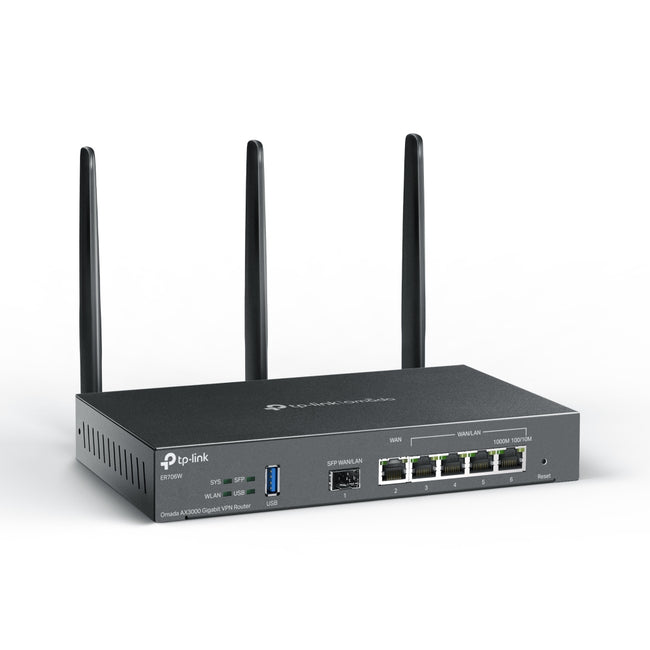 TP-Link -   Omada ER706W draadloze router Gigabit Ethernet Dual-band (2.4 GHz / 5 GHz) Zwart