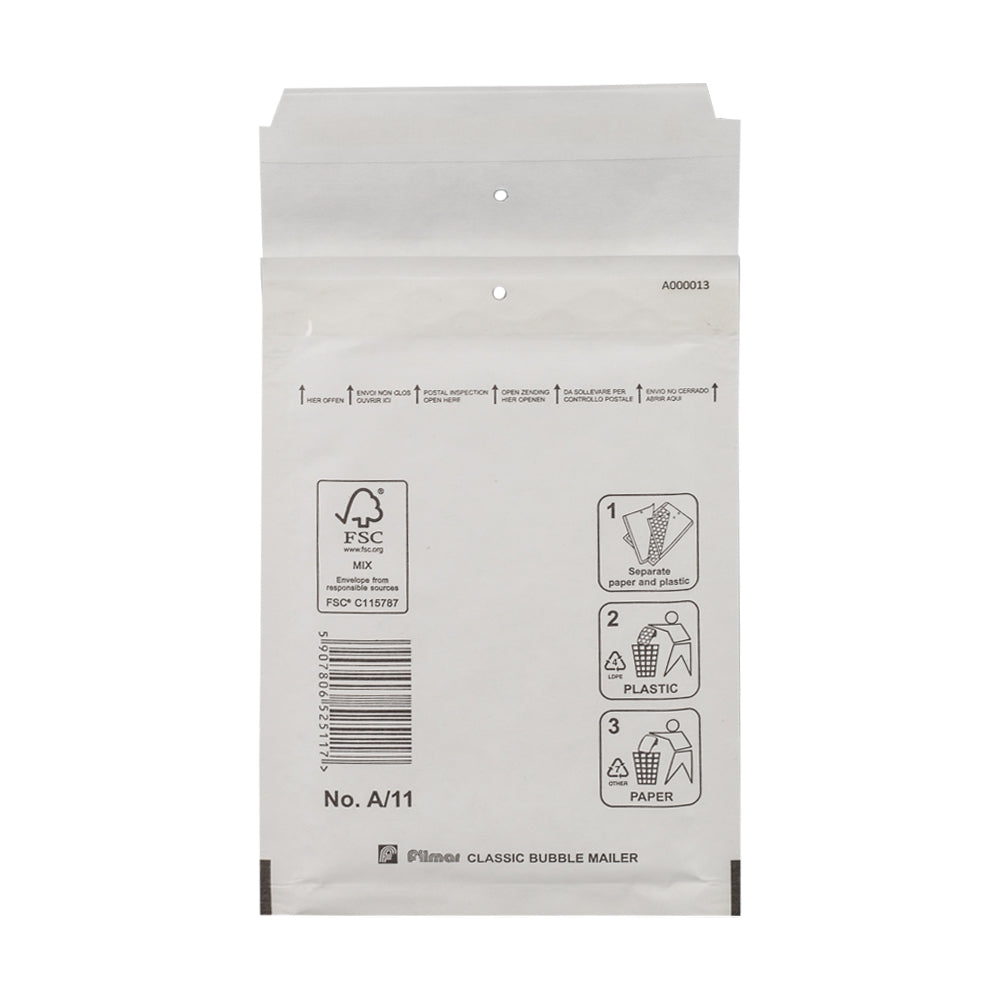 Klika - Bubble envelopes white 100 x 165 mm (a/11)