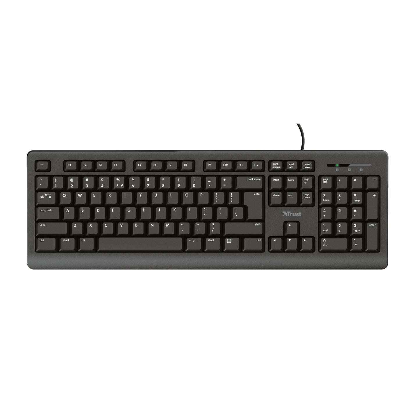 Trust -  Primo toetsenbord Inclusief muis Kantoor USB QWERTY Engels Zwart