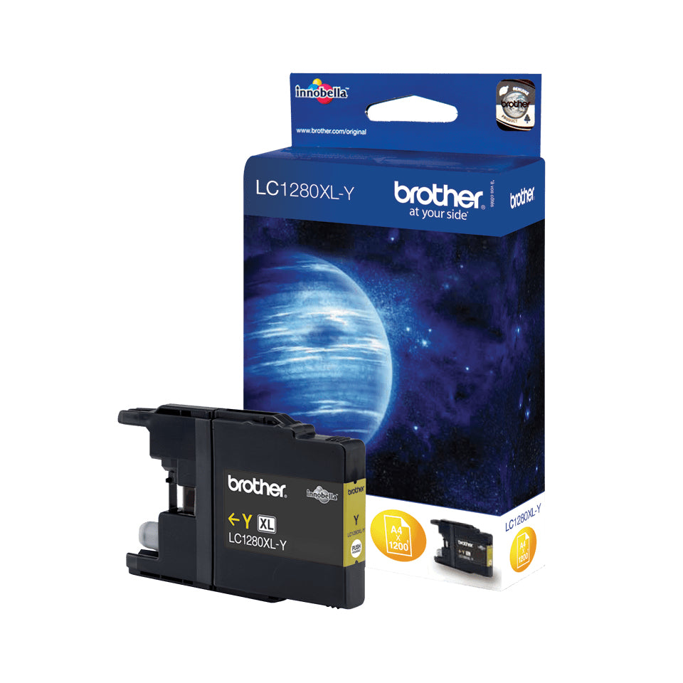 Brother -  LC1280XLY inktcartridge 1 stuk(s) Origineel Hoog (XL) rendement Geel