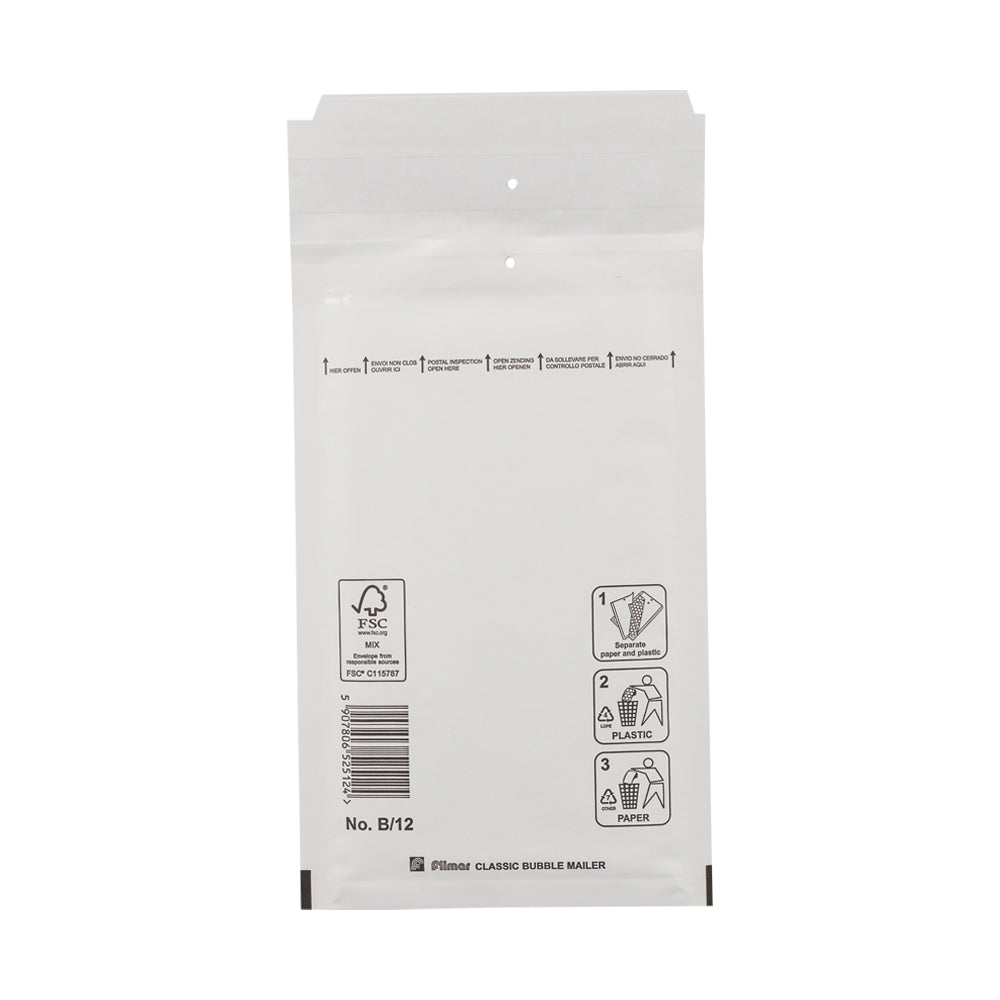 Klika -  Luchtkussen enveloppen wit 120 x 220 mm (b/12)