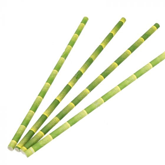 BAMBOO - drinking straw paper ø6mm x 200mm 200 pieces