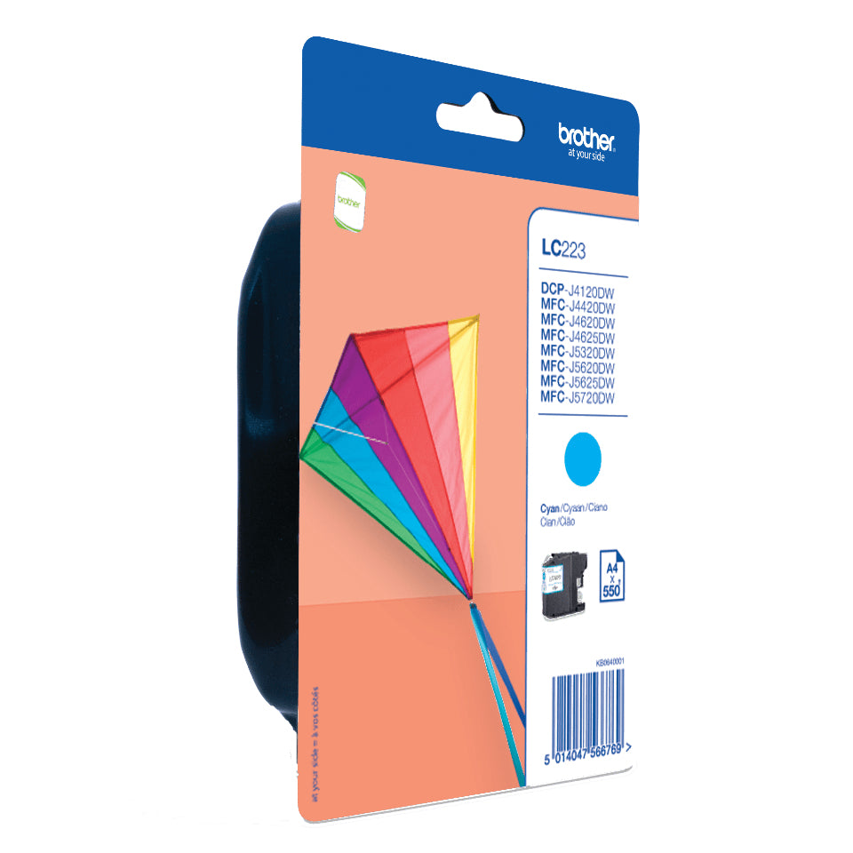 Brother - ink cartridge, 600 pages, OEM LC-223C, cyan