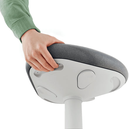 Leitz - Ergo active sitting stool with comfort seat, light gray