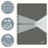 Leitz - Notizbuch, ft A4, Einband aus PP, liniert, grau