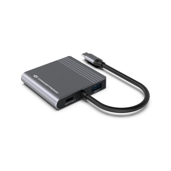 CONCEPTRONIC -   DONN13G laptop dock poortreplicator Bedraad USB 3.2 Gen 1 (3.1 Gen 1) Type-C Grijs
