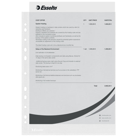 Esselte - Show bag 16690 economy A4 PP 0.03mm