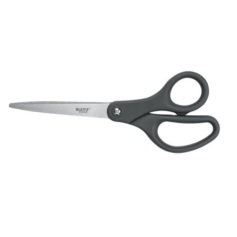 Leitz -  54220089 buro- knutselschaar Kantoorschaar Rechte knip Grijs, Roestvrijstaal