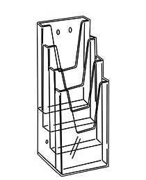 Klika - Folder tray 4 compartments 1/3 A4 hanging