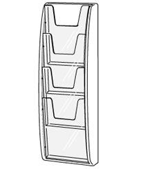 Klika - Ordnerwand 4 x A5 - BXHXD 184x520x83 mm