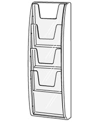 Klika - Brochure murale 4 x A5 lxhxp 184x520x83 mm