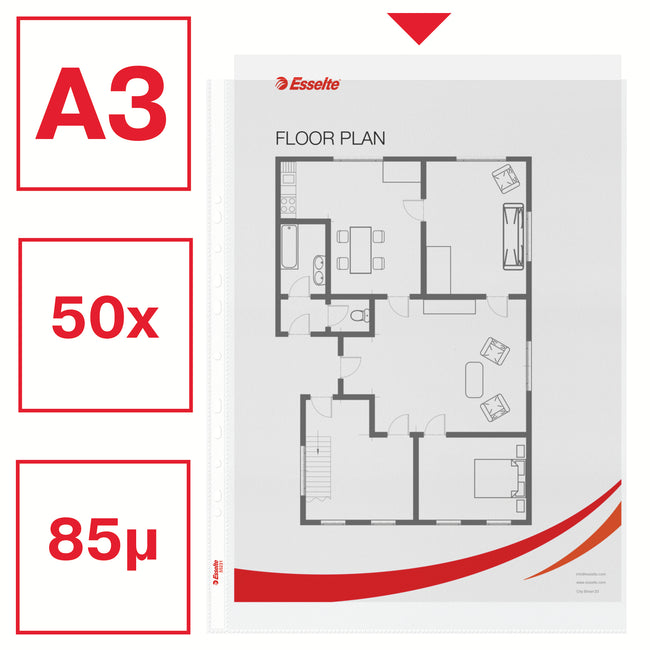 Esselte - Show bag PP A3 straight 50 pieces