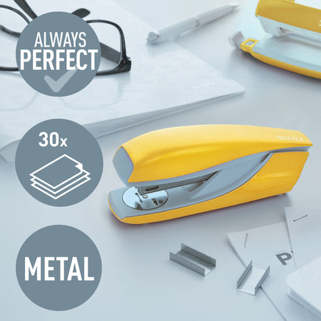 Leitz - NeXXt WOW 5502 stapler, yellow, on blister