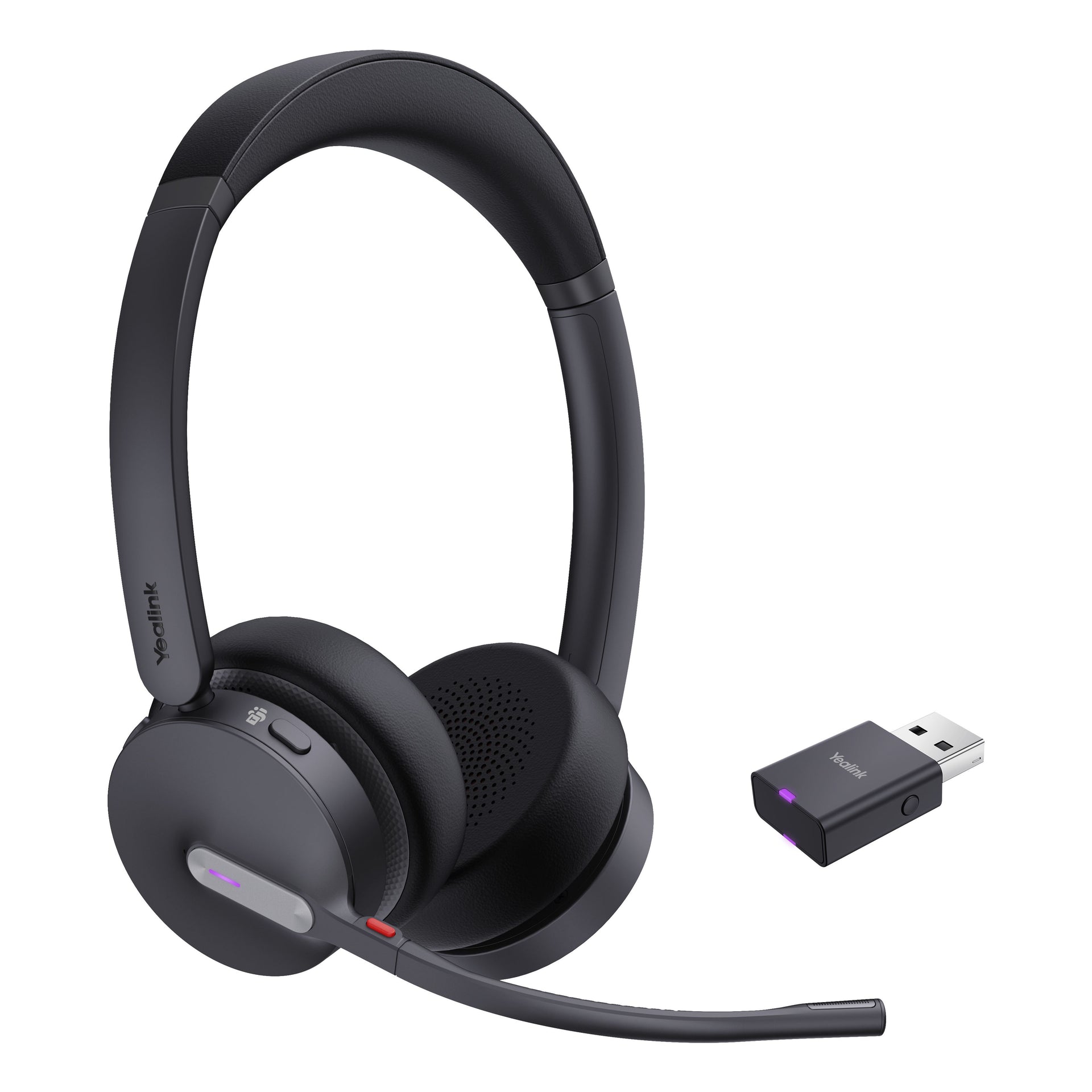 YEALINK -   WH64 Hybrid Dual Teams Headset Draadloos Hoofdband Kantoor/callcenter Micro-USB Bluetooth Zwart