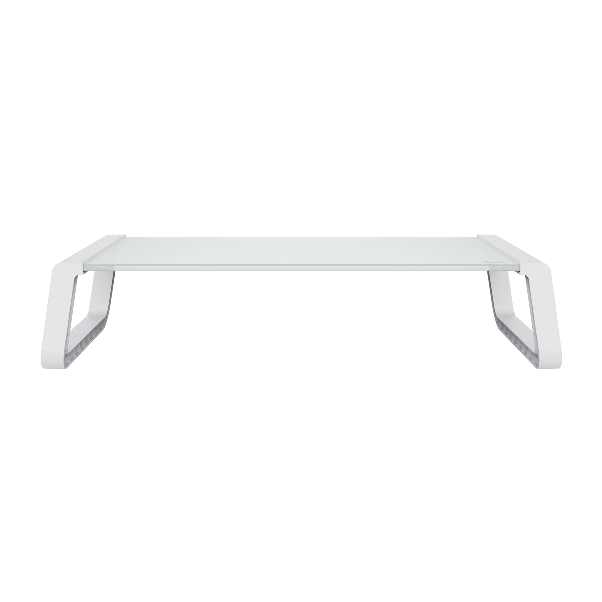 Trust - Soporte para monitor Monta, vidrio templado, blanco