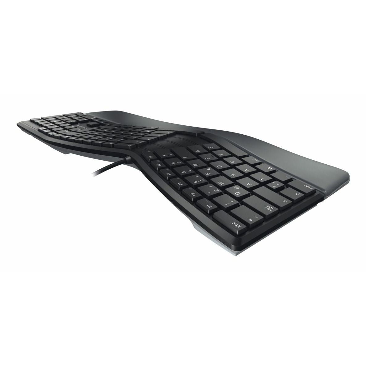 CHERRY -   KC 4500 ERGO toetsenbord Universeel USB AZERTY Belgisch Zwart