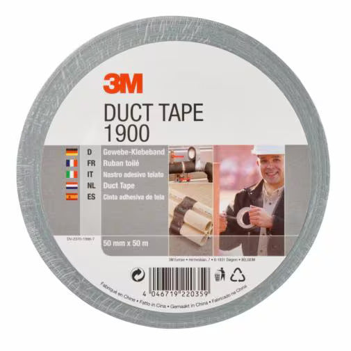 3M -  1900S50 50 m Synthetisch rubber Zilver