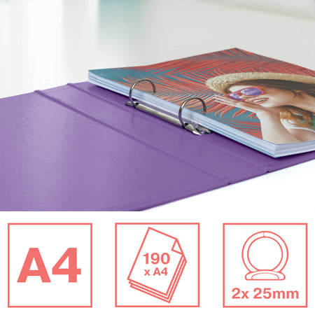 Esselte - Colour'Breeze ring binder, 2 rings, PP, ft A4, with hard cover, lavender