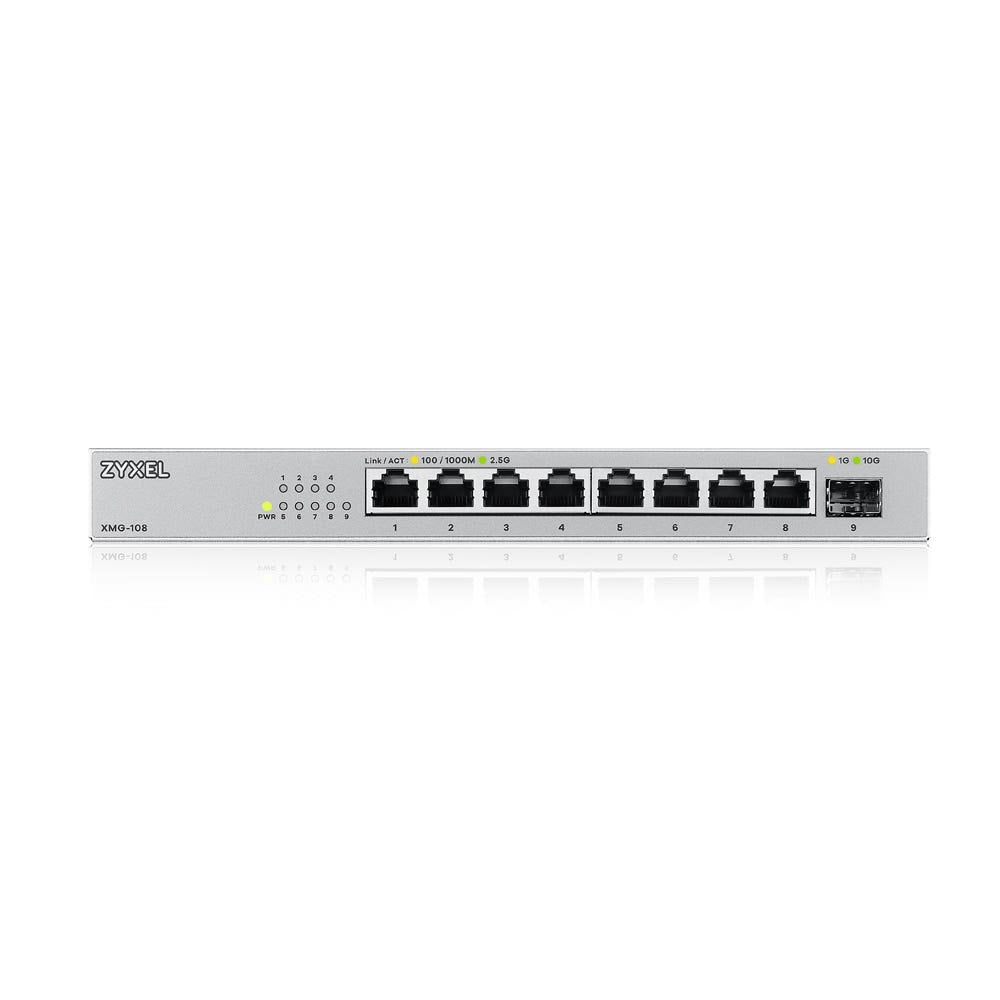 ZYXEL -   XMG-108 Unmanaged 2.5G Ethernet (100/1000/2500) Zilver