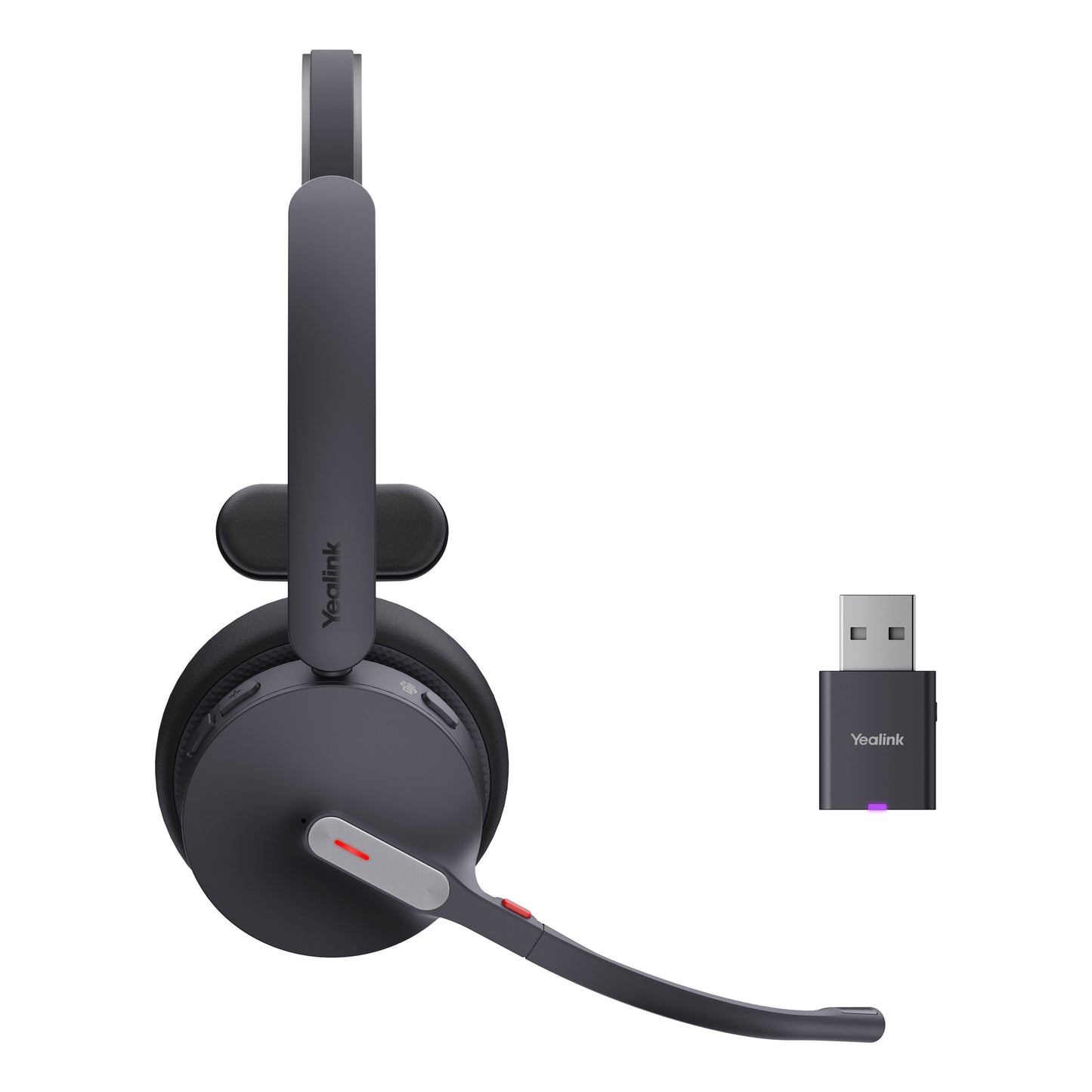 YEALINK -   WH64 Hybrid Mono Teams Headset Draadloos Hoofdband Kantoor/callcenter Micro-USB Bluetooth Zwart