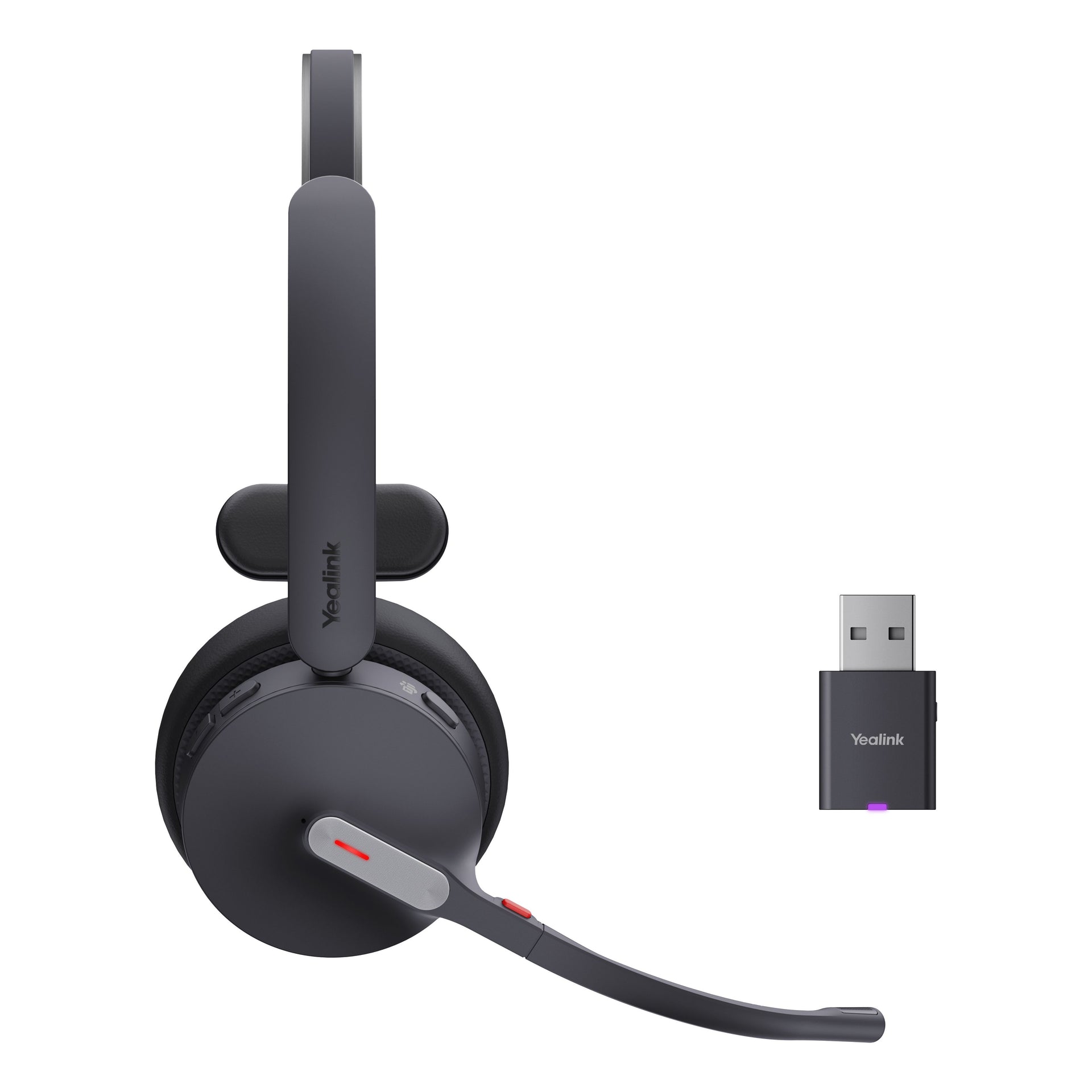 YEALINK -   WH64 Hybrid Mono Teams Headset Draadloos Hoofdband Kantoor/callcenter Micro-USB Bluetooth Zwart